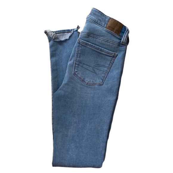 American Eagle Outfitters Next Level Stretch Distressed Jegging Jeans Size 0 - Picture 5 of 5